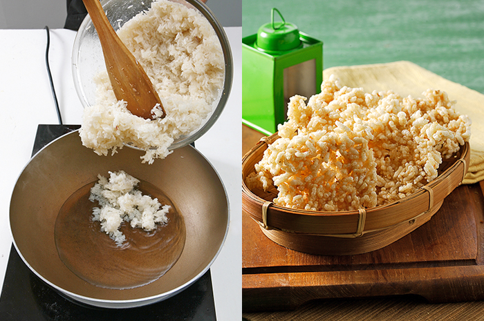 Olahan Nasi Kering Di Jadikan Rengginang Tradisional