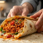 Gandum Tortilla Dengan Variasi Isian Dari Burrito