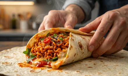 Gandum Tortilla Dengan Variasi Isian Dari Burrito
