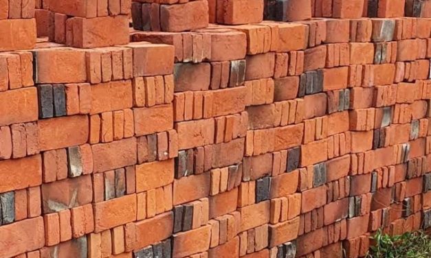 Bahan Bangunan Batu Bata Sebuah Tembok Atau Dinding