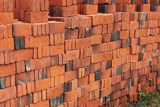 Bahan Bangunan Batu Bata Sebuah Tembok Atau Dinding